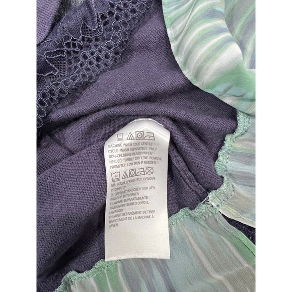 LOGO Lori Goldstein Layered Look Cotton Cashmere Top Size XSP - Picture 6 of 7